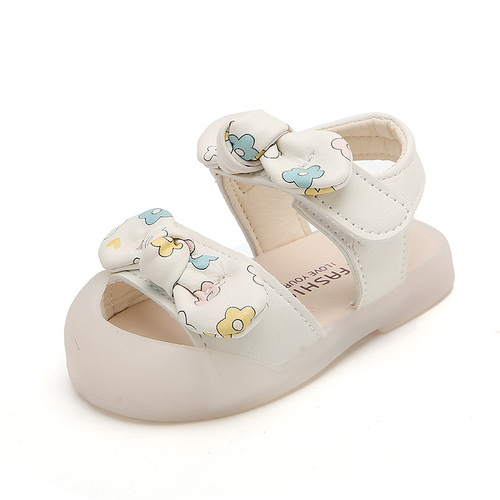 Baby girl sandals spring and summer 0-1-2 years old baby soft sole toddler shoes summer princess shoes girls non-slip shoes