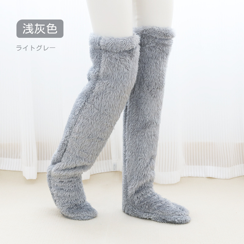 秋冬の新型の越境アマゾンの独立駅の床のすねの靴下のストッキングの膝の保温のストッキングの女の子|undefined