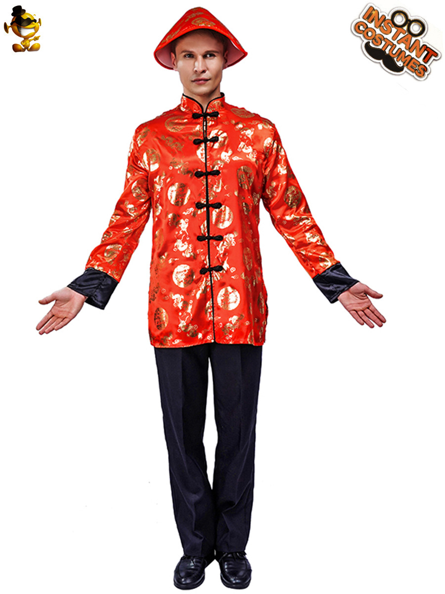 Halloween gran macho rojo Tang traje hanfu Cosplay disfraces cos etapa rendimiento ropa de fiesta