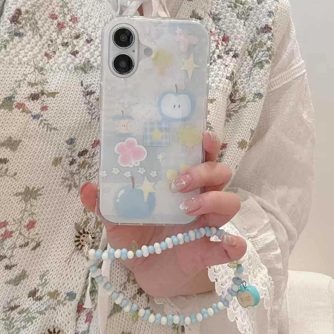 Gentle viento ins empalme azul manzana apple iphone15/16ProMax Apple 14 funda para teléfono móvil 13 femenino 16 nuevo