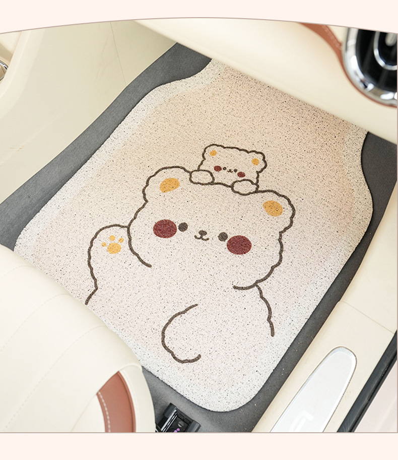 Manufacturer Customized Cartoon Car Floor Mats, Cute Non-Slip Car Foot Mats, Universal Wire Loop Easy-To-Clean Car Floor Mats