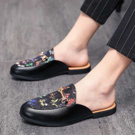 2025夏季新款个性韩版休闲皮鞋韩版休闲半拖皮鞋 38leather shoes