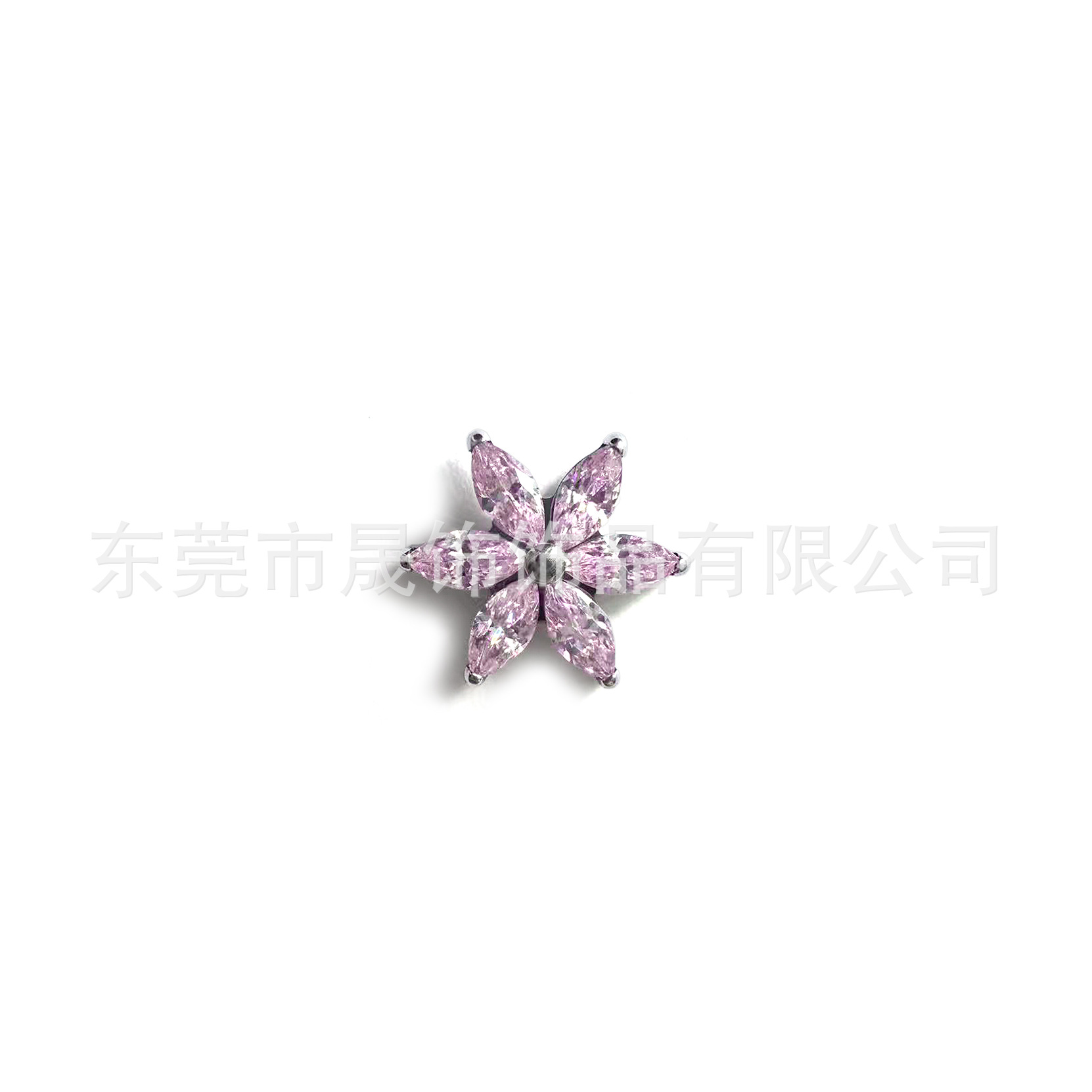F136 Titanium Alloy 六马眼 Flower Ear Stud Studded 5A Zirconia Internal Thread Labret Stud Ear Stud Helix Cartilage Stud Piercing Jewelry