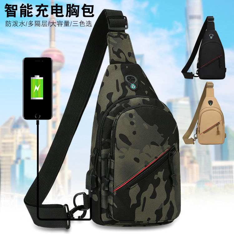 Bolso de pecho de hombre de comercio exterior multifuncional al aire libre bolso de bicicleta de hombro ligero y duradero de moda simple bolso de hombro de moda