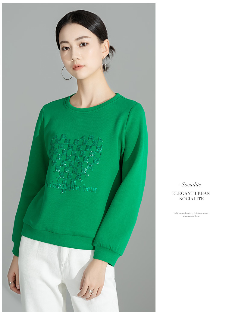 Áo hoodie chui đầu in họa tiết dáng rộng cho nữ — Màu đen chi tiết 9