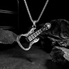 Retro guitar, men's bottle opener, pendant, necklace hip-hop style, fashionable accessory, wholesale