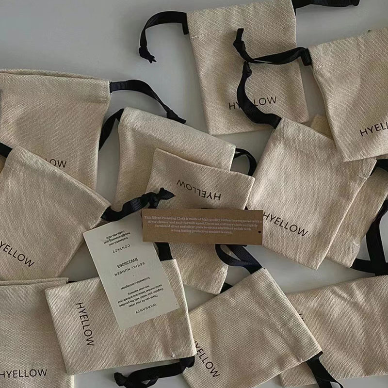 饰品抽绳束口帆布袋ins字母印花收纳袋小布袋礼物礼盒跨境ins风
