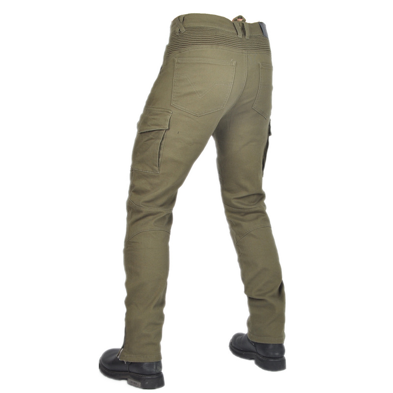 VOLERO jeans de motocicleta para hombres, bolsas múltiples, pantalones de ciclismo de herramientas, rodillas ajustables incorporadas, pantalones anticorrido