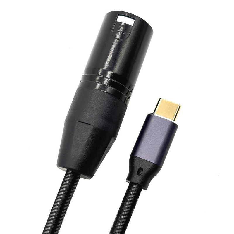 USB Type-C to Xlr Male USB C to Xlr Male Mobile Phone Amplifier Mixer Audio Cable