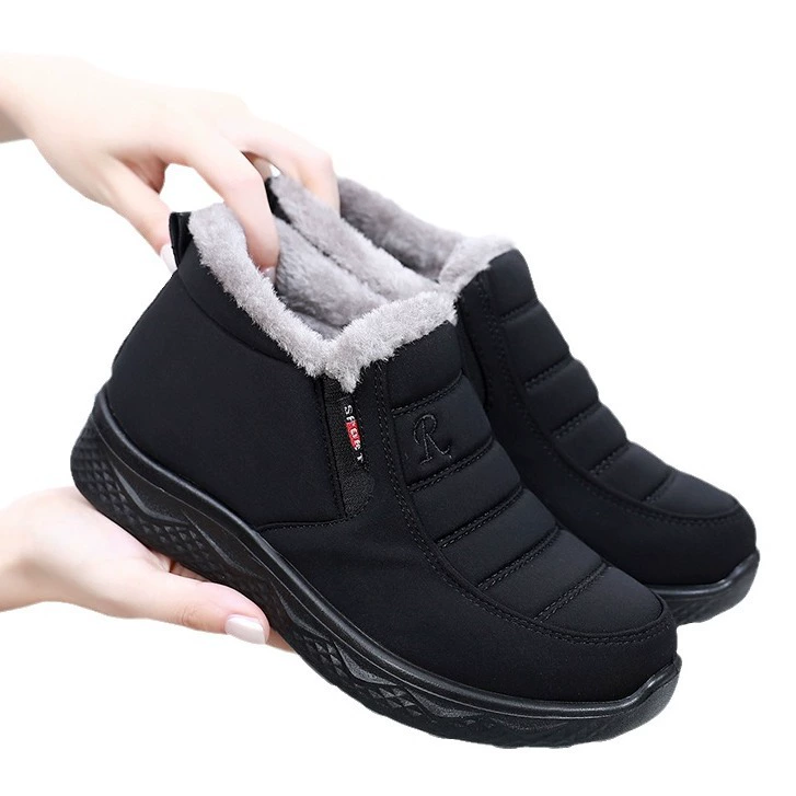 LeziMan Winter Warm Slip-On Boots for Men & Women, Faux Fur Lining, Cozy Non-Slip Sole