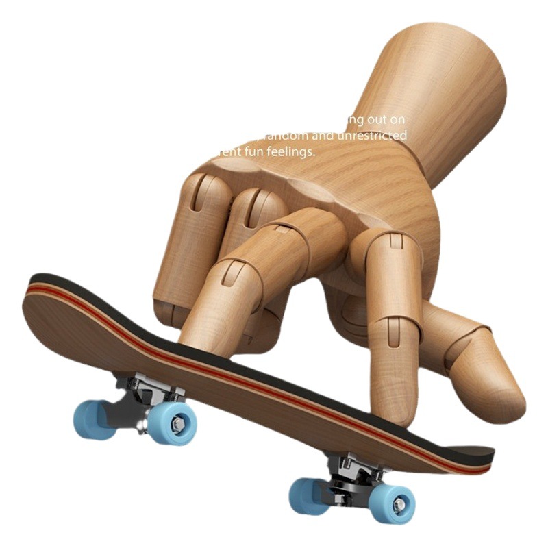 Finger Skateboard Professional Maple Double Rocker Creative Mini Fingertip Skateboard Sports Bearing Wheel Palm Skateboard