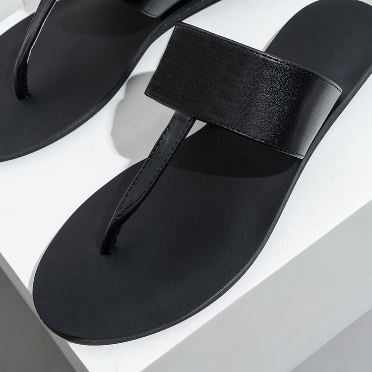 Women's Herringbone Flat Sandals Designer Style Summer Slides_voghion.com