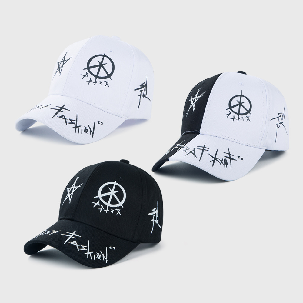 European And American Fashion Hip-hop Personality Cotton Baseball Caps Sunscreen Caps Wholesale display picture 1