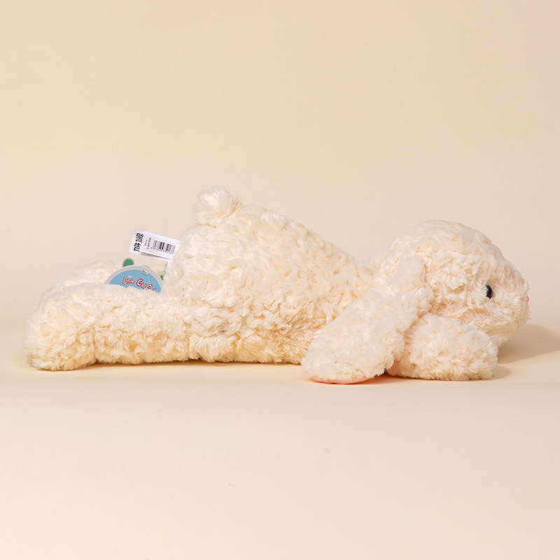 正規版のかわいいうつ伏せ姿のヒグマのウサギのぬいぐるみのぬいぐるみのぬいぐるみのアヒルのソファーの置物の子供は枕を抱いてかわいいです。|undefined