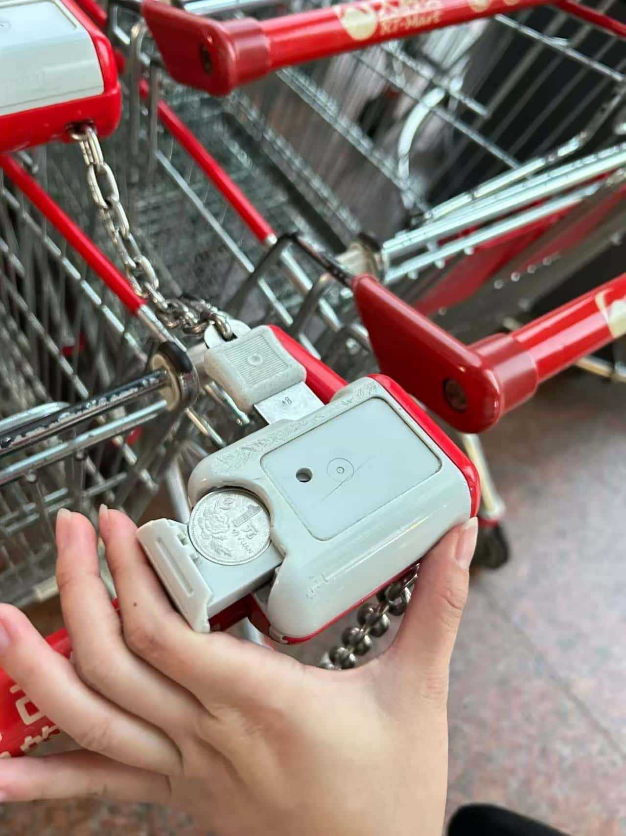 超市购物车锁 超市手推车投币锁 塑料锁 锌合金锁 锁钥匙工具