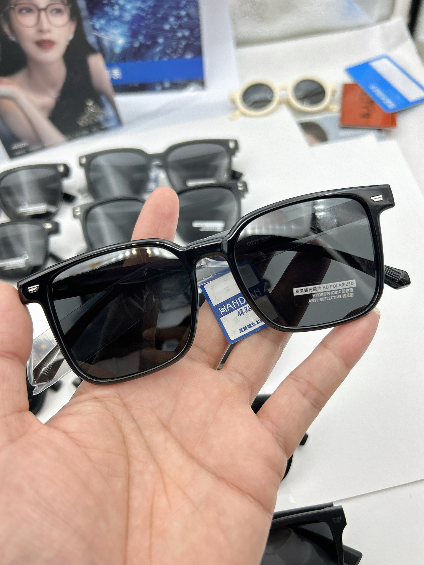 Koreanische Sonnenbrillen UV-Schutz Reisesonnenbrillen polarisierte Damensonnenbrillen Harzsonnenbrillen modische Sonnenbrillen neue hochauflösende Fahrrad-Polarisierungsbrillen