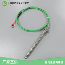 测温传感器 探头带孔式铂电阻温度探针 测量空气气体的温度传感器