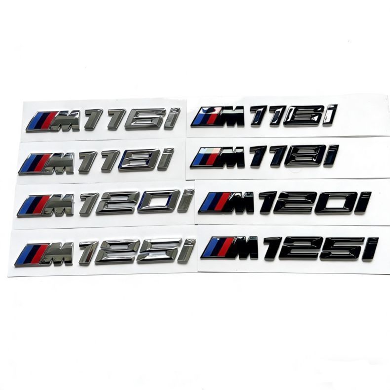 BMW 1 Series emblem modification: M emblem for 140i/118i/M120i/125I/135I/128I, side, front, and rear decals