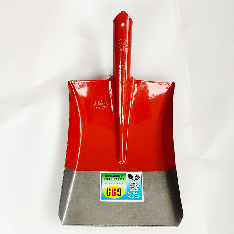Wholesale factory price 1.5-meter large iron shovel 150cm manganese steel pointed square shovel emergency flood control flat-mouthed iron spade agricultural iron rake