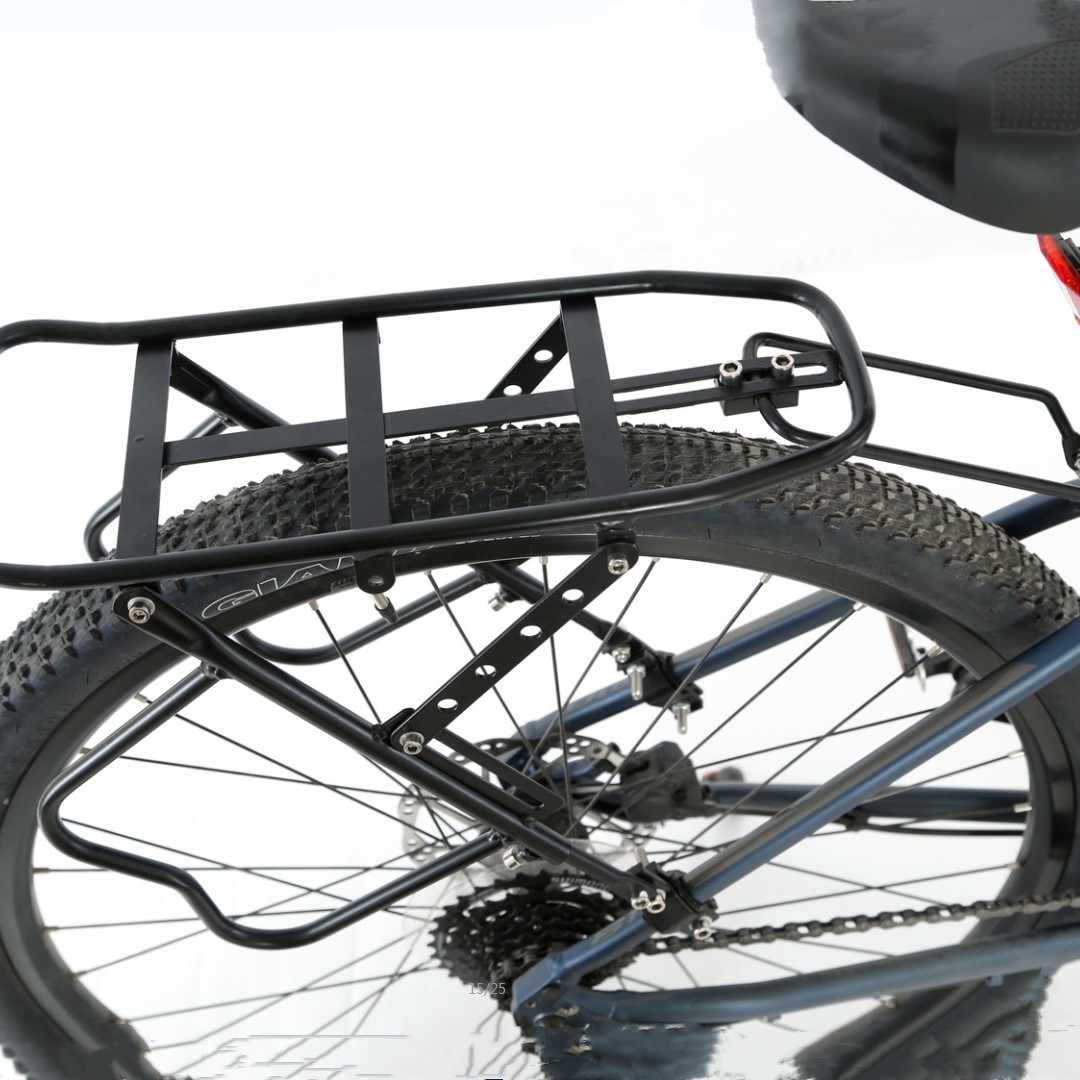 Venta al por mayor bicicleta de montaña estante de aleación de aluminio estante trasero con placa de barro estante de carga carretera coche suspensión trasera