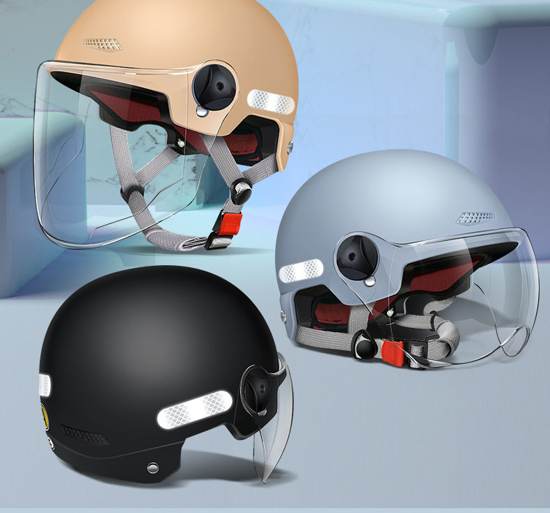 Electric Motorcycle Helmet with Sunscreen Visor