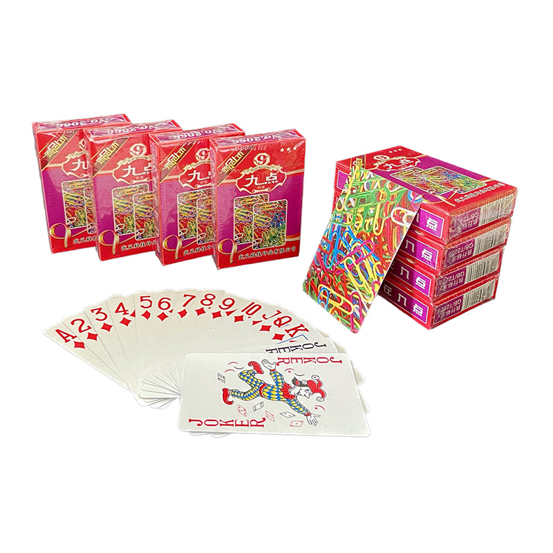 9-point paperclip playing cards, casual entertainment, mid-to-high-end thickened cards, card game room and teahouse poker wholesale