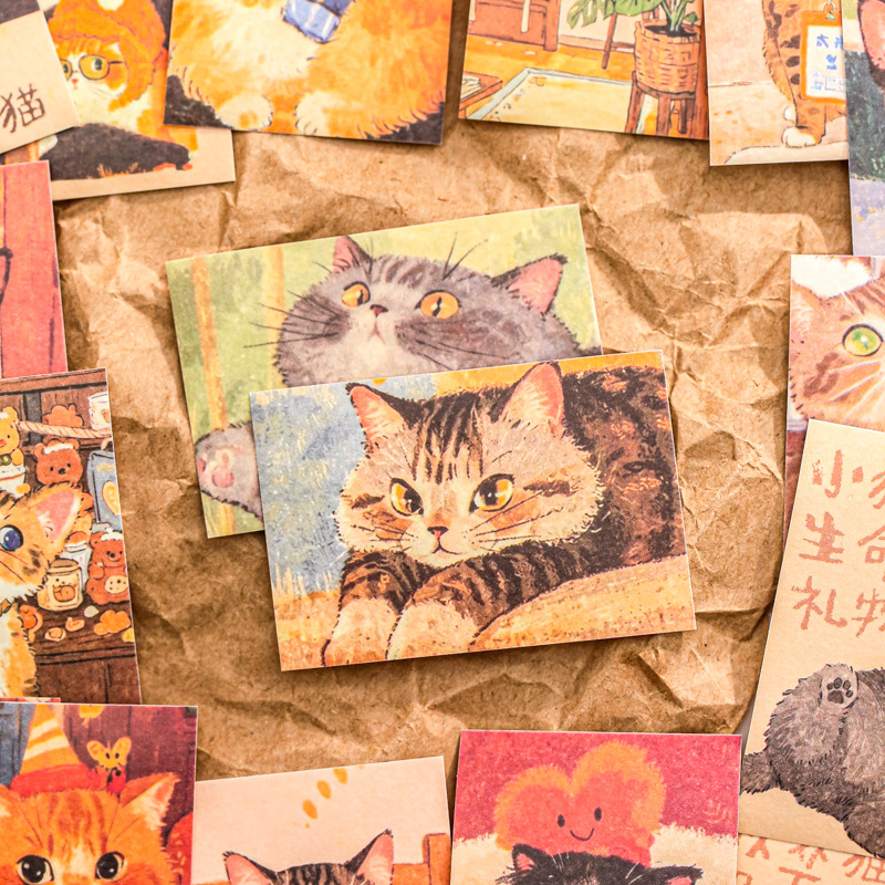 Mr. Paper Sticker Bean Ben Meow Wawang Series Lindo animalito mini libro de cuentas hecho a mano libro de pegatinas de paisajismo