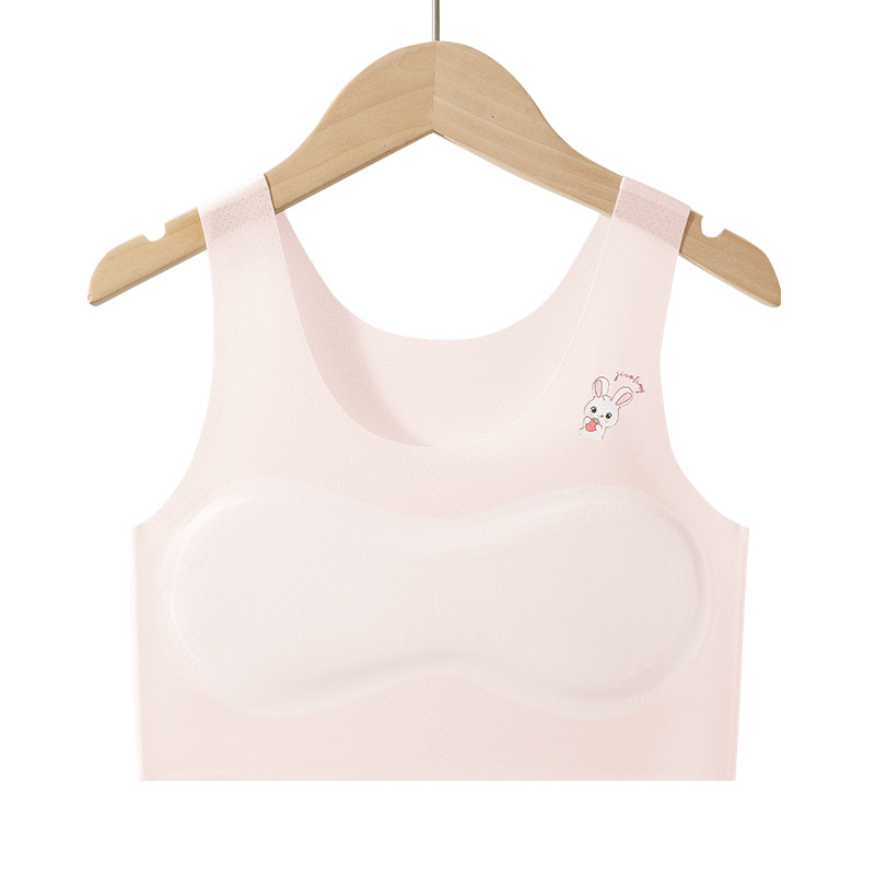 発育期の女の子の思春期下着子供用シームレスな抗膨らみベストスポーツ通気性ブラジャー女の子のブラジャー