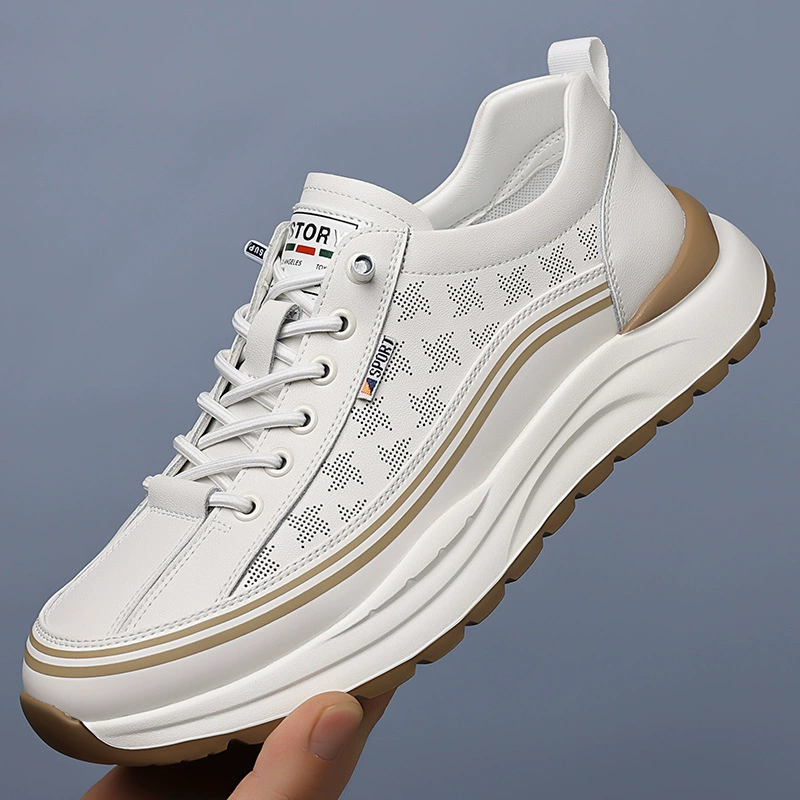 Мужская обувь Para, новинка 2025 года, стильная мужская обувь из натуральной кожи, весенне-летняя дышащая повседневная обувь, мужская спортивная обувь на мягкой подошве