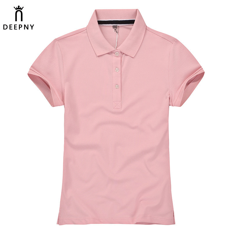 Pink Polo Shirt Pure Cotton Women's 2026 Spring/Summer New Style with Golo Print, Basic Commuter Casual Slim-Fit Trendy Top Pink Polo Shirt Pure Cotton Women's 2026 Spring/Summer New Style with Golo Print, Basic Commuter Casual Slim-Fit Trendy Top