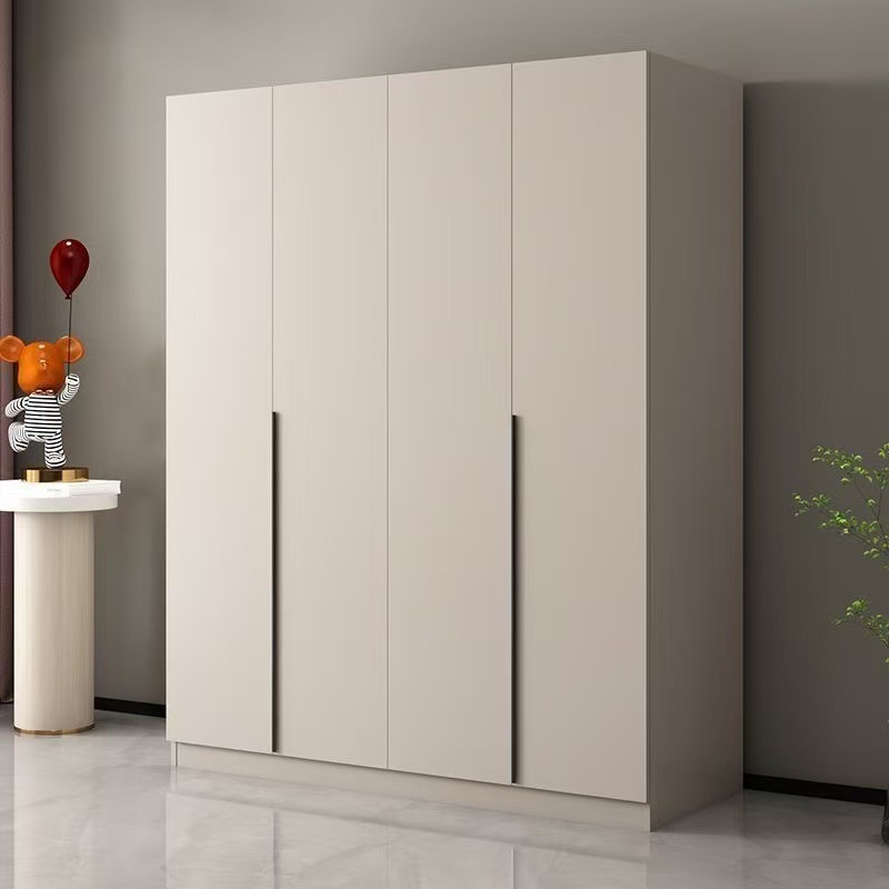 Wardrobe for Home Bedroom, Italian-Style Double-Door Main Cabinet, Rental Room Simple Storage Closet, Small Apartment Light Luxury Storage Cabinet