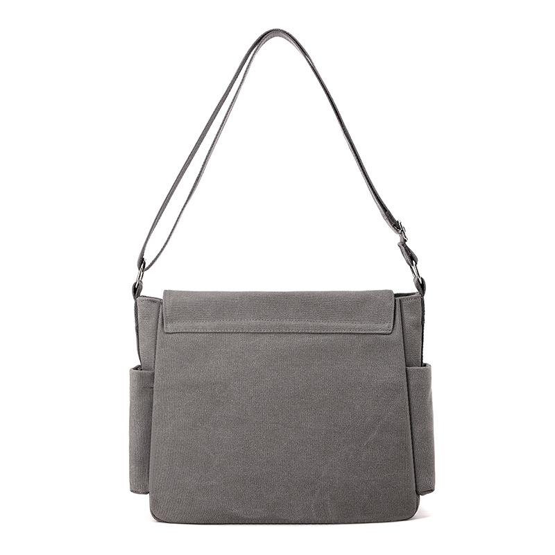Vintage Graffiti Canvas Bag Men's Casual All-match Business Briefcase Large Capacity Printed Travel Commuter Crossbody Bag