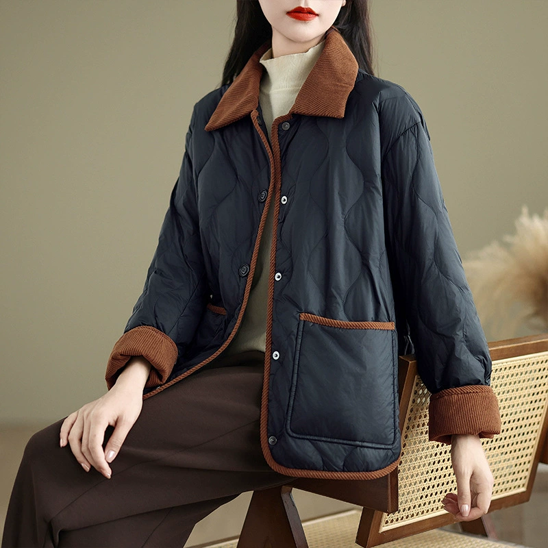 Зимняя короткая бархатная рубашка, пуховик,Oversize