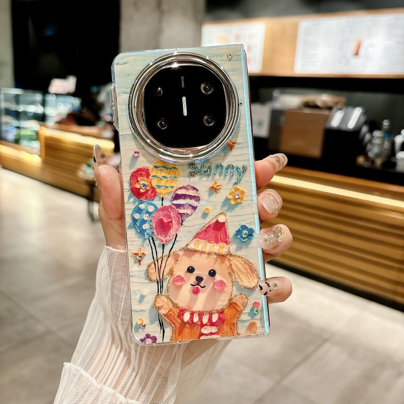 マテックス6携帯電話ケースマテックス5グリッターエアバッグ落下防止保護カバー折りたたみオールインクルーシブHuaweiに適したラッキーガール|undefined