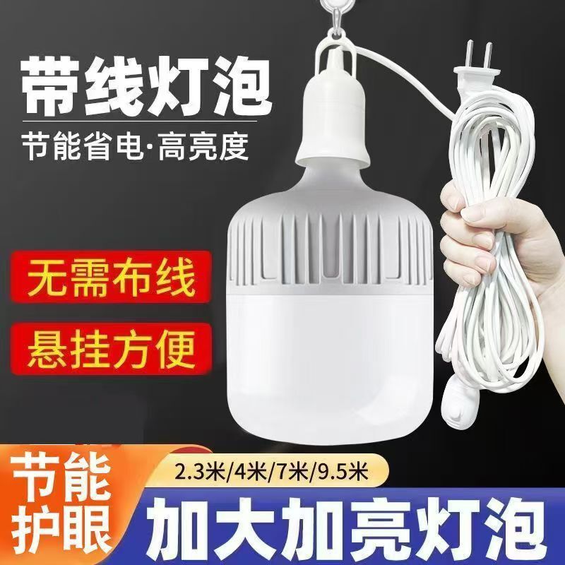 Plug-In Light Bulb with Cord, Led Light Bulb with Plug and Switch Cord, Energy-Saving Lamp, Hanging Screw-Base Lamp Plug-In Light Bulb with Cord, Led Light Bulb with Plug and Switch Cord, Energy-Saving Lamp, Hanging Screw-Base Lamp