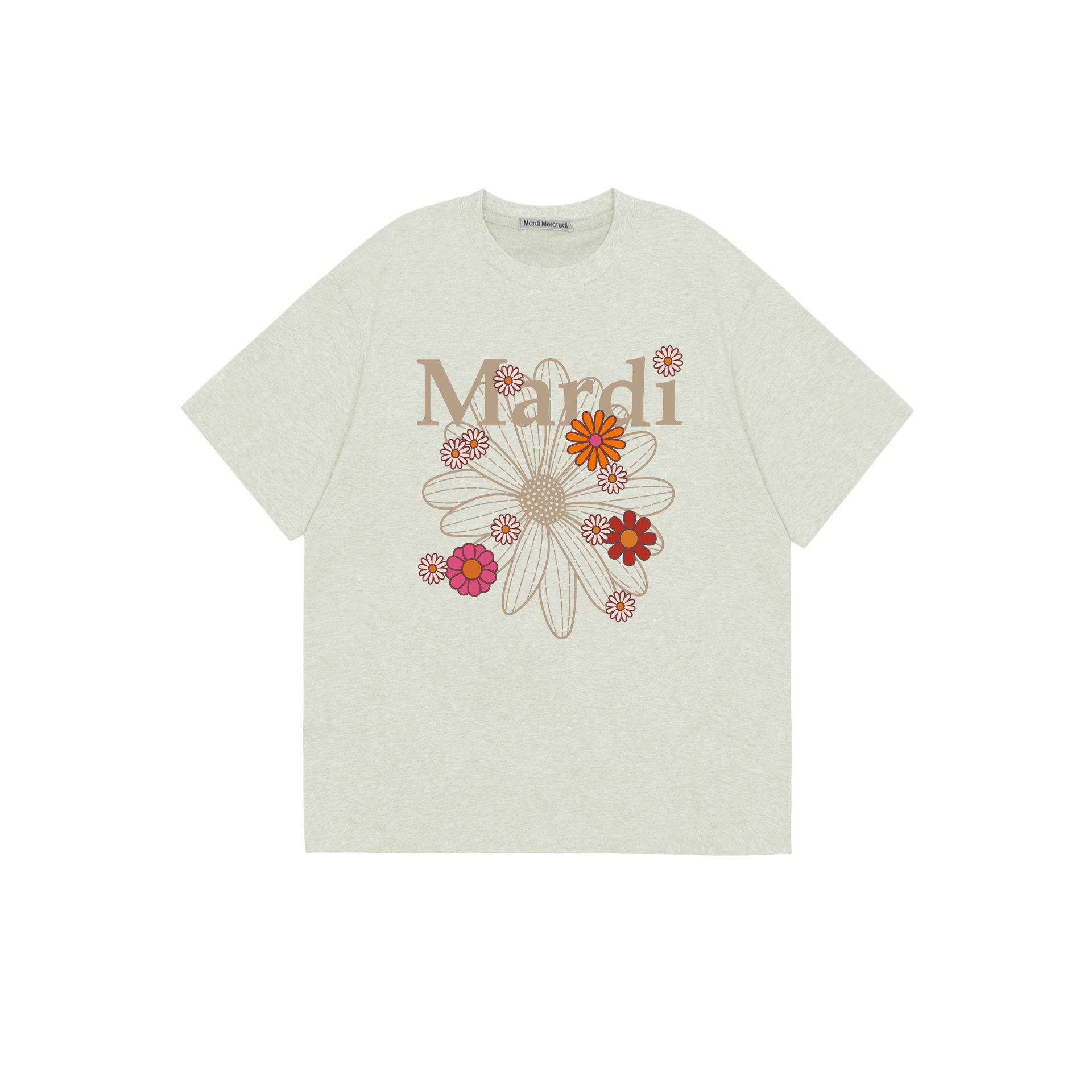 2025 新マルディ半袖右肩スリムフィットゴールドハイシルバー同スタイルデイジードックスフード犬 Tシャツホットガール着用