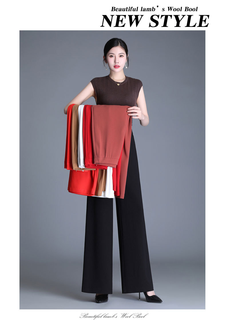 spring new chiffon wide-leg pants NSYY45569