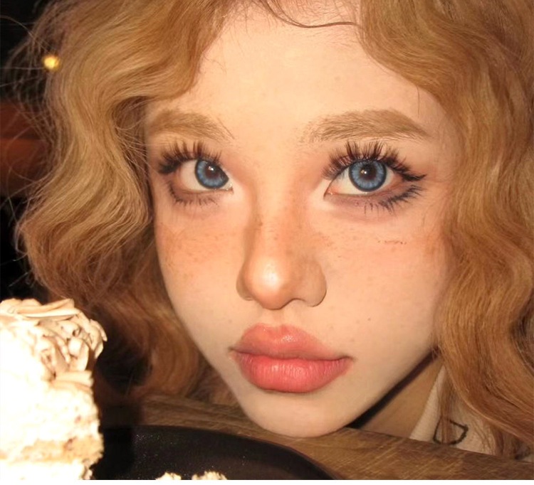 Mengjie Shangpin Lazy Person Thick and thick kitten ear false eyelashes Wild hair flu single cluster segmented new hand mirror eyelashes full figure