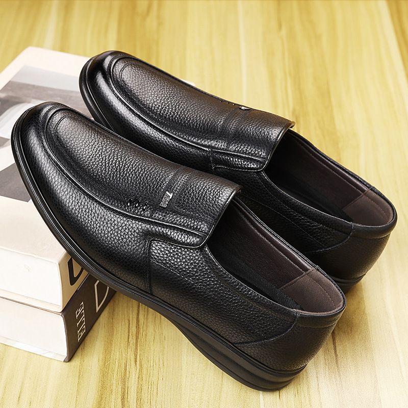 Herren Freizeitschuhe Aus Leder Mit Weicher Sohle Für Senioren_voghion.com