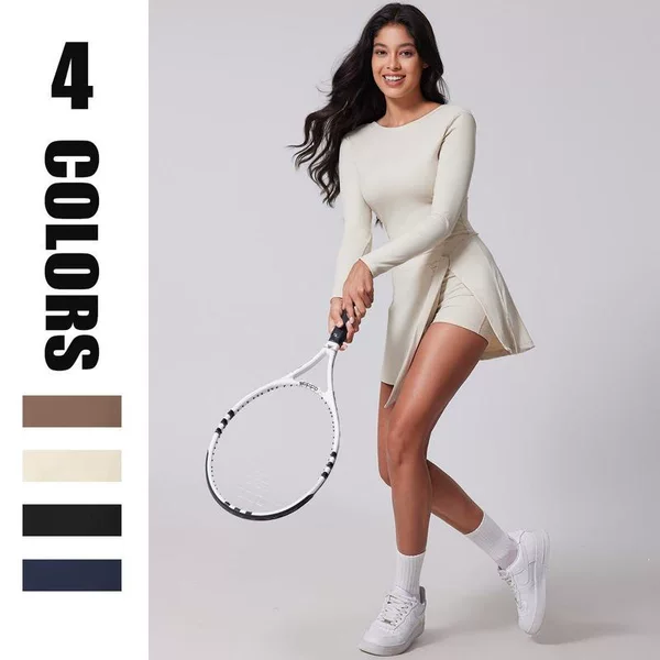 P 77106 Long Sleeve Tennis Skirt Set