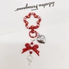 Red (upgraded flowers + bow + love)