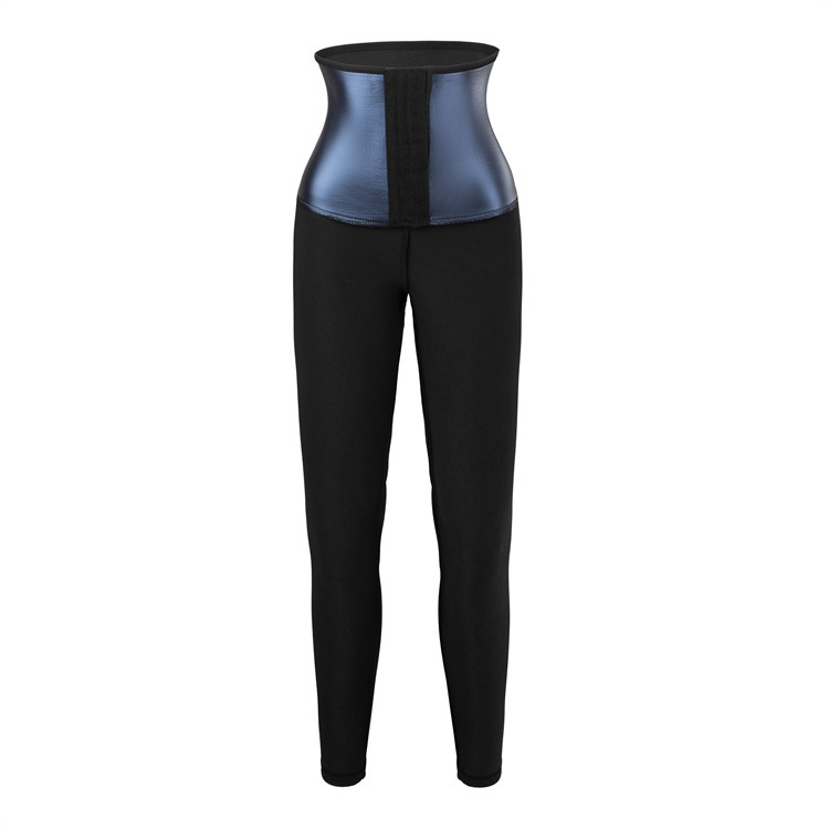 Amazon pantalones para romper el sudor de las mujeres europeas y americanas engrosada vientre cintura alta pantalones de levantamiento de cadera corriendo ropa de yoga tres pantalones