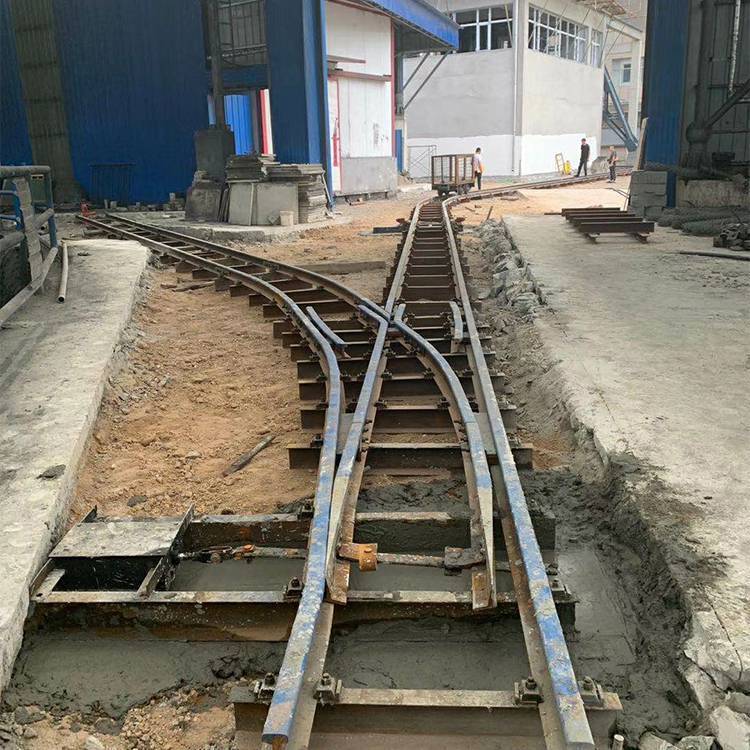 整体对称道岔 性能稳定矿用轻轨道岔 DK943-4-15整体对称道岔