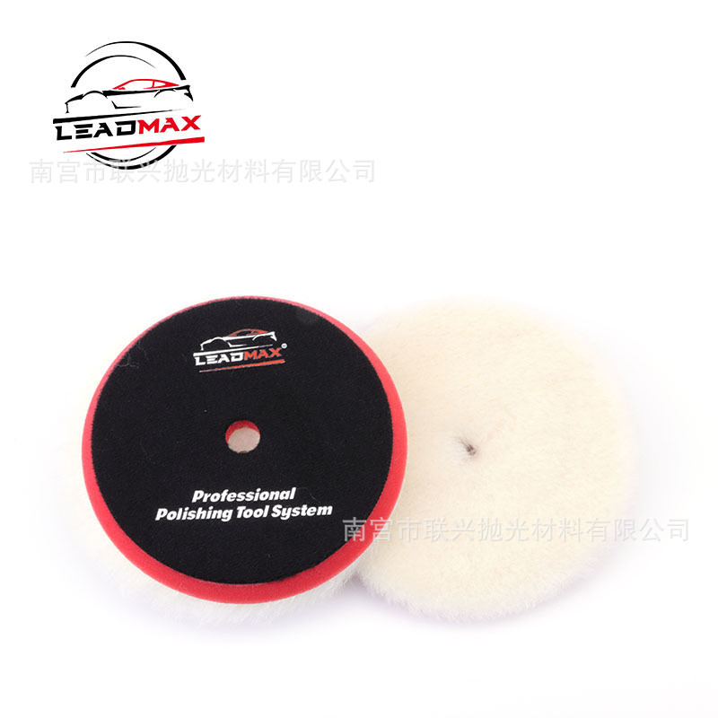 汽车抛光羊毛盘DA羊毛轮汽车美容高切削力RO羊毛球自粘羊毛抛光轮