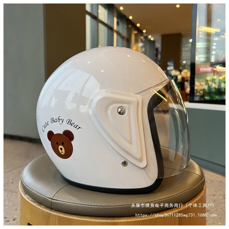 Winter 3C Safety Certified Electric Vehicle Helmet Motorcycle Battery Car Cartoon