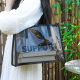 pvc transparent tote bag custom large capacity hand gift gift bag wholesale ins laser bag can print logo