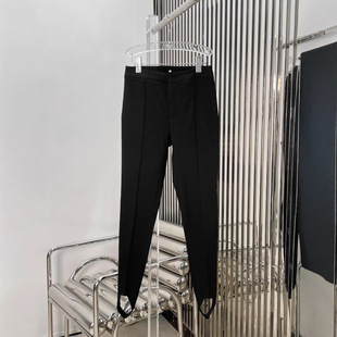 2025 Niche Fashion Summer Ice Silk Bodybuilding Pants Foot Pants High Elastic High Waist Outer Wear Leggings