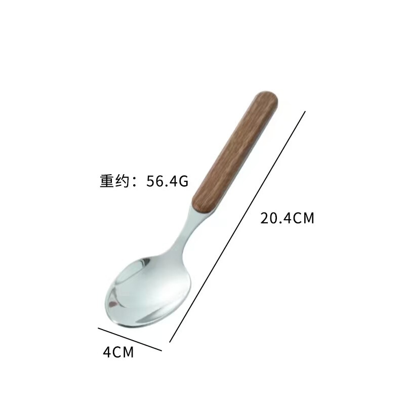 304 ステンレス鋼のナイフ、フォーク、スプーン北欧模造木製ハンドル食器レトロ日本と韓国スタイルのステーキ洋食デザートギフトセット|undefined