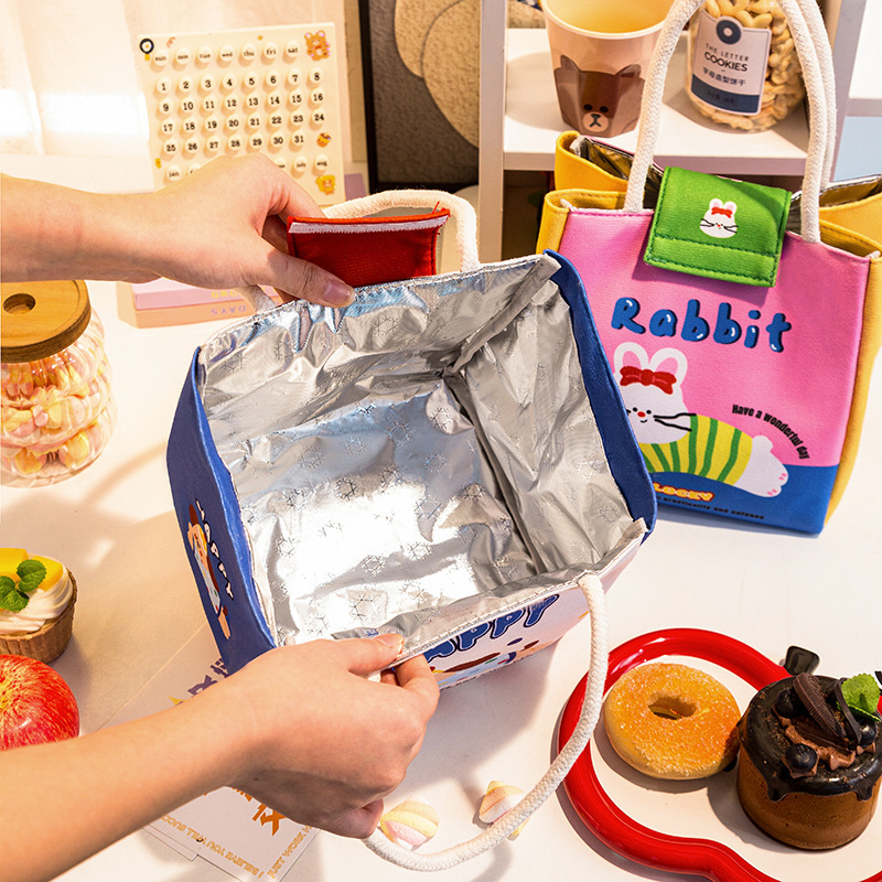 上班族带饭保温饭盒加厚手提便当包学生早餐包高颜值大容量饭盒袋|undefined