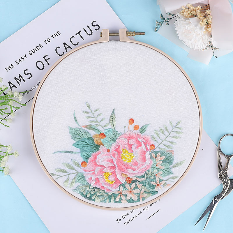 Bordado a mano diy material paquete auto bordado su grupo de bordado ventilador de cinta bordado principiante bordado ornamentación antigua